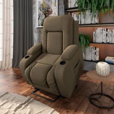 Imagem de Poltrona do Papai Reclinável Sala de Cinema Crihs Elétrica Lift Elevaç