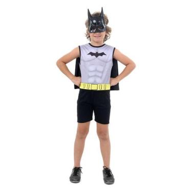 Imagem de Fantasia do Batman Infantil Curta Com Máscara e Capa - Sulamericana, G