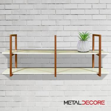 Imagem de Prateleira Suspensa Design Industrial Moderna E Elegante Rose - Metal 