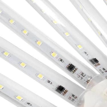 Imagem de Kit 8 Tubos Luz Led 50cm Em Cascata Efeito Gelo Chuva Natal - Gruposho