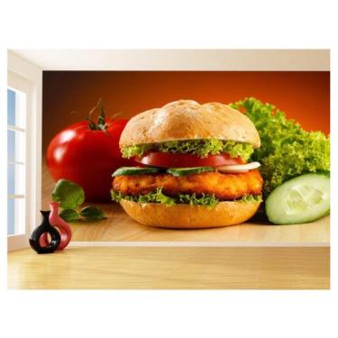 Imagem de Papel De Parede 3D Alimentos Lanches Artesanais 3,5M Al434 - Você Deco