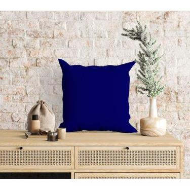 Imagem de Almofada Com Enchimento Color Block Lisa Azul Anil - Core Decore