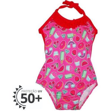 Imagem de Maiô Infantil Engana Mamãe Sorvete Proteção Uv Praia Verão - anjo da m