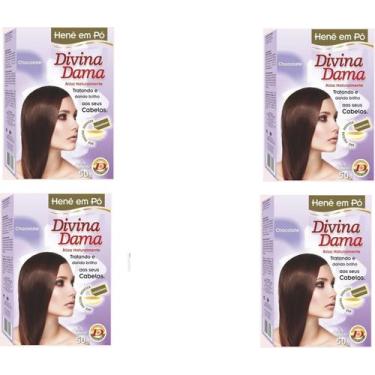 Imagem de Hene em Po Divina Dama 04x50gr Jaborandi ( Cores: Incolor, Chocolate, 