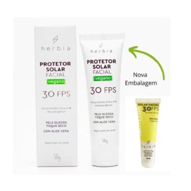 Imagem de Protetor Solar Rosto Facial Natural Vegano Oleosa Herbia 50g - Hérbia