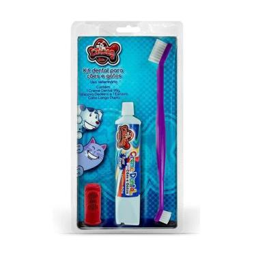 Imagem de Conjunto de Higiene Dental Cat Dog Creme Dental Sabor Tutti Frutti Esc