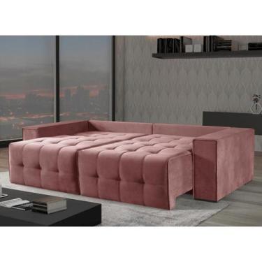 Imagem de Sof Retrtil e Reclinvel com Molas 4 Lugares 2,70cm Noruega Rose - Bell