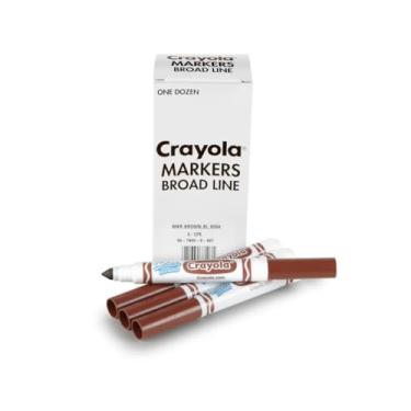 Imagem de Crayola Brown Markers, Broad Line Markers, 12 Count, 58-7800-007