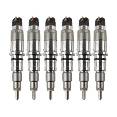 Imagem de VeloBoost 0445120231 6 peças injetor de combustível compatível com Komatsu 6D107 4D107 PC200-8 Cummins QSB4.5 QSB5.9 QSB6.7 Komatsu PC200-8 PC220-8 PC270-8 WA200-6 WA25 0-6 WA380-6 Substitui OE