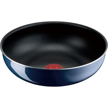 Imagem de Frigideira Tefal T-Fal L43777 com alça removível, 26 cm, frigideira profunda, antiaderente, marca de notificação para temperatura ideal, para fogo a gás, wok intenso Ingenio Neo Royal Blue