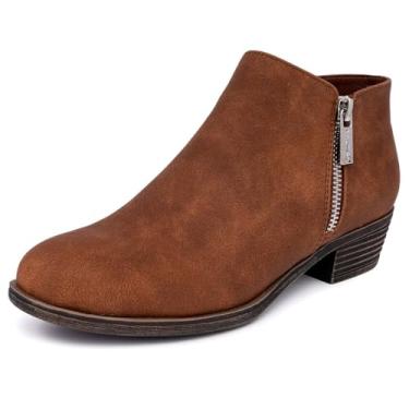 Imagem de Nautica Women's Ankle Boot Dress Bootie With Side Zipper-Alara-Brown-6.5