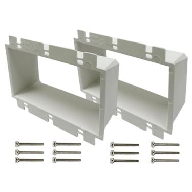 Imagem de Suporte de montagem iMBAPrice de baixa tensão, Electrical Box Extender, 3 Gang (2 Pack)