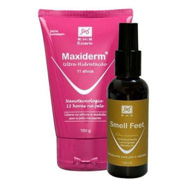 Imagem de Kit Creme Nutritivo Maxiderm 100gr + Desodorante para pés e calçados S
