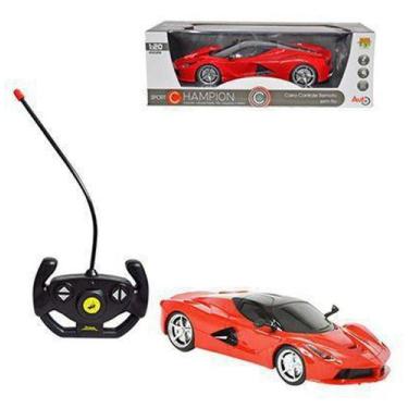 Imagem de Carro com controle remoto sem fio sport com luz a pilha na caixa - WEL