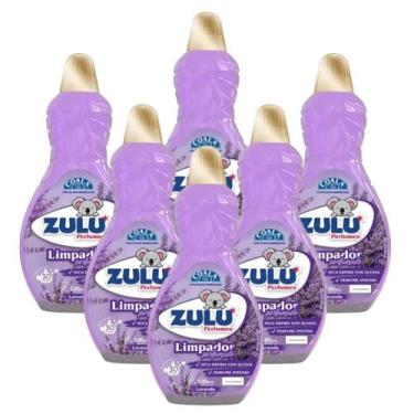 Imagem de Kit 6 Limpador Multiuso Perfumado Zulu Coala 500ml Atacado, Lavanda
