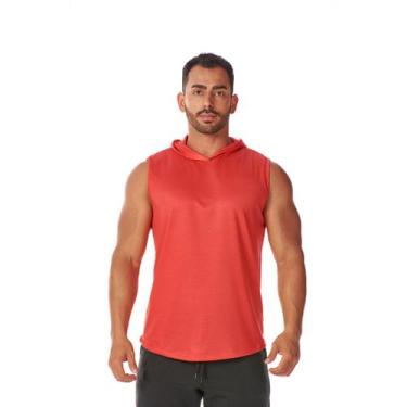 Imagem de Regata com Capuz Masculina Esportiva Tendência Academia Corrida Caminh