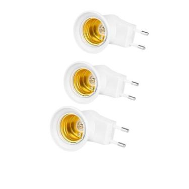 Imagem de Adaptador de Lâmpada Tomada Botão liga e Desliga Bocal Soquete E27 - g