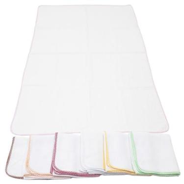 Imagem de Toalha Fralda Quadriculada 68x110 Com Picueta Kit Com 5 Pçs - dugu, Ro