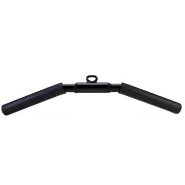 Imagem de Puxador Curvo Curto Pegada Para Baixo Cross Over 55 cm Preto Academia 