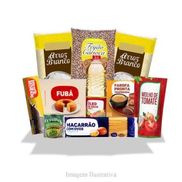 Imagem de Cesta Básica Doação Econômica Junior - 11 Itens - São Rubens