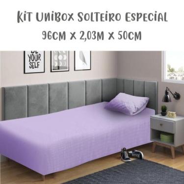 Imagem de Jogo de Lençol 2 Peças Box Conjugado Unibox Solteiro King Especial Lil