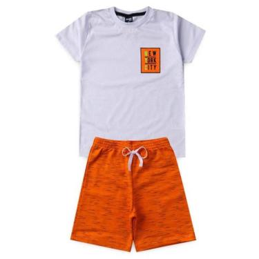 Imagem de Roupa Conjunto Infantil Masculino Criança Bermuda Blusa Meia Manga Inf