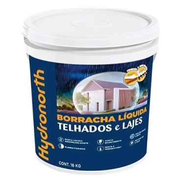 Imagem de Borracha Líquida Telhados e Lajes Branco Balde Plástico 16kg  Hydronor