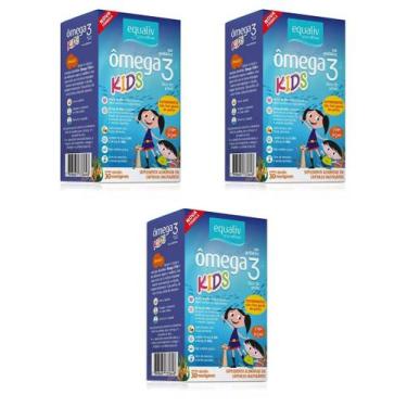 Imagem de Kit 3 Suplemento Ômega 3 Kids Frutas 30 Cps - Equaliv