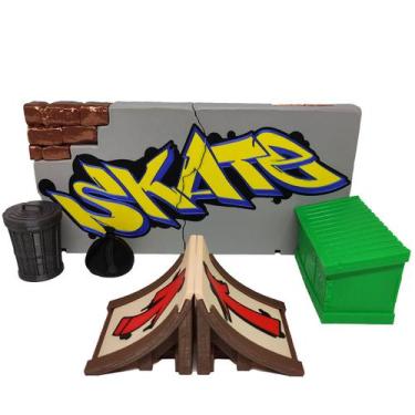 Imagem de Pista De Skate De Dedo 3D Muro Graffiti Wall Fingerboard Street - Pupa
