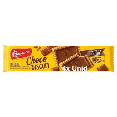 Imagem de Pack Com 4x Biscoito Choco Biscuit Ao Leite 80g - Bauducco