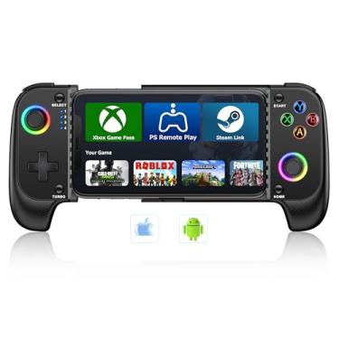 Imagem de Controle de telefone sem fio para iPhone/Android sem Deadzone, controle de jogos para celular suporta Xbox Game Pass, PlayStation, Steam Link, Call of Duty, Roblox, Minecraft, Cloud Gamepad para iOS