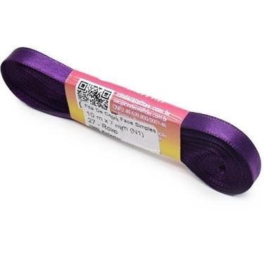 Imagem de Fita de Cetim Nº 01 7mm com 10 Metros - Cinderela, 27 - ROXO