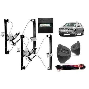 Imagem de Kit Vidro Elétrico Gol G4 4 Portas Dianteiro Com Antiesmagamento - AUT