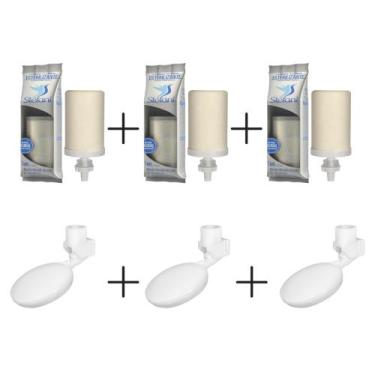 Imagem de Kit 3 Refil Vela Tripla Ação Nano Filtro São João + 3 Boia - Stéfani