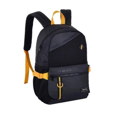 Imagem de Mochila De Costas Free Fire Escolar Gamer Preta E Amarela - Clio