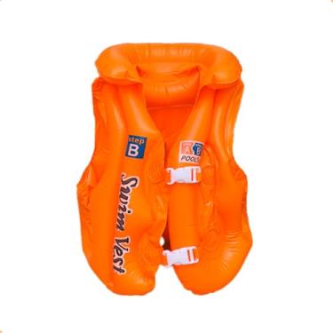 Imagem de Bóia Colete Infantil Piscina Salva Vidas Inflável Praia Menino Menina (Laranja)
