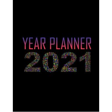 Imagem de Year Planner for 2021 and 2022 105 Pages 104 Weeks DIN A4 (8.5x11 Inches) Black