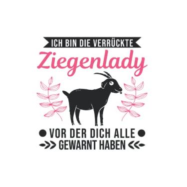 Imagem de Ziege Notizbuch: Verrückte Ziegenlady Ziegenwirt Ziege / 6x9 Zoll / 120 karierte Seiten Seiten