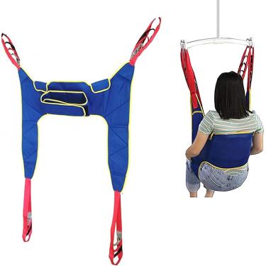 Imagem de Estilingue de toalete, elevador de paciente, equipamento de elevação para deficientes bariátricos, eslinga de cômoda, cinto de transferência médica com suporte de quatro pontos, eslinga de c