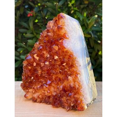 Imagem de GAF TREASURES Aglomerados de citrino finamente polido com base cortada | Aglomerado de quartzo citrino mel (1,4-1,8 kg)