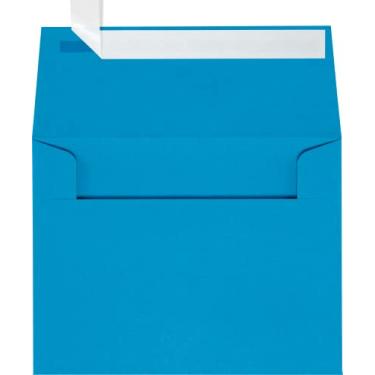 Imagem de LUXPaper Envelopes de convite A2 | Peel & Press | 11 cm x 14 cm | Azul piscina | Texto de 36 kg | 250 Qtd