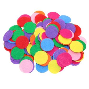 Imagem de Tupalizy Círculos de feltro redondos coloridos de 2,5 cm para amostras de cera perfumada fazendo tecido de costura flor laços de cabelo acessórios artesanato de Natal projeto de crochê, 200 peças