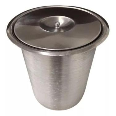 Imagem de Lixeira De Embutir Onixlimp 8 Litros Em Inox