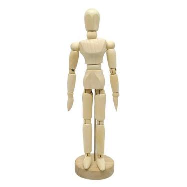 Imagem de Boneco Manequim Articulado De Madeira 20 Cm - Onyx