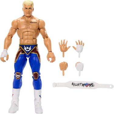 Imagem de Mattel WWE Top Picks Elite Action Figure & Accessories Set, “The American Nightmare” Cody Rhodes 6-inch Collectible with Swappable Hands, Ring Gear & 25 Articulation Points