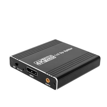 Imagem de ALYYDBG Divisor Displayport para DP duplo 4K a 144Hz/120Hz para monitores duplos, suporta extensão MST, modo espelhado SST 1 em 2 saídas para monitor e projetor