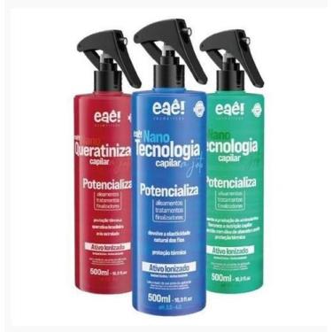 Imagem de Kit Capilar Nanotecnologia - 3 Potencializadores (500ml) - Eaê Cosméti