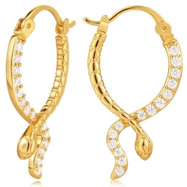 Imagem de BENEIGE Brinco de argola de ouro delicado banhado a ouro 14 k com flor de zircão cúbico para dormir, brincos com pingente simples, estrela de borla, joia geométrica, presente para mulheres, Latão, Sem