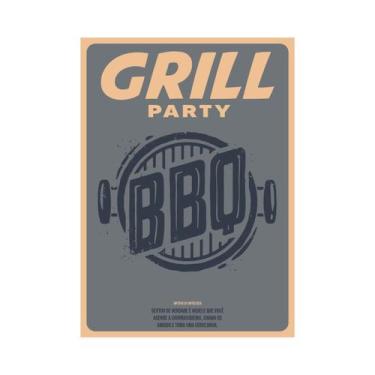 Imagem de Placa Decorativa Churrasco Grill Party BBQ - Império da Impressão