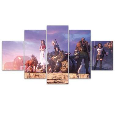 Imagem de Quadro Decorativo Mosaico MDF Final Fantasy 7 Remake Personagens - Imp